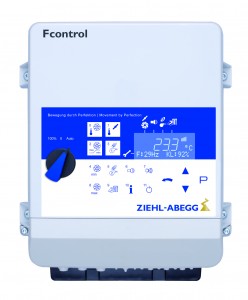 Frequenzumrichter mit automatischer Steuerung für Lüftungsanlagen von Ziehl-Abegg. Vertrieb Dr. Knopf & Oswald GmbH